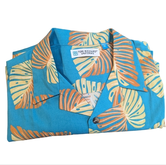 Tori Richard Hawaiian Button Down Short Sleeve Cotton Shirt...Size XL - Picture 8 of 8